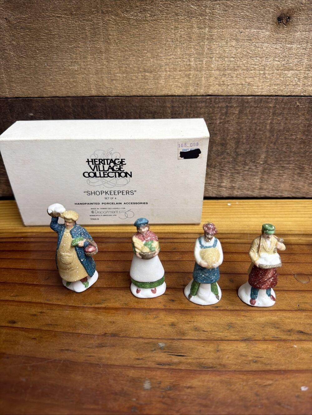 Dept 56 Heritage Village “Shopkeepers” Set Of 4 #5966-8 In Box
